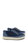 Traq By Alegria Copacetiq Lace-up Sneaker In Blue Fabric