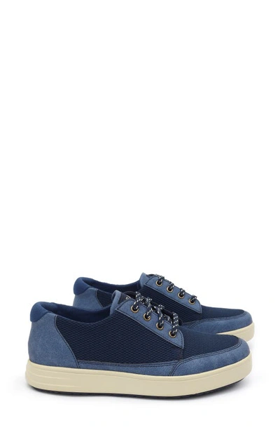 Traq By Alegria Copacetiq Lace-up Trainer In Blue Fabric