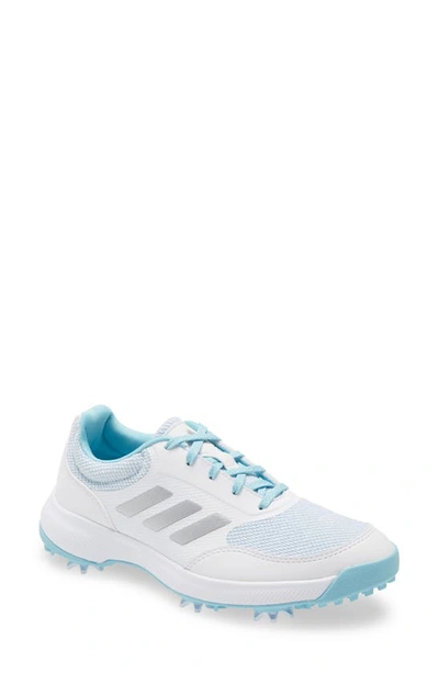 Adidas Golf Tech Response 2.0 Golf Shoe In White/ Blue