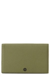 Dagne Dover Accordion Leather Travel Wallet In Pickle
