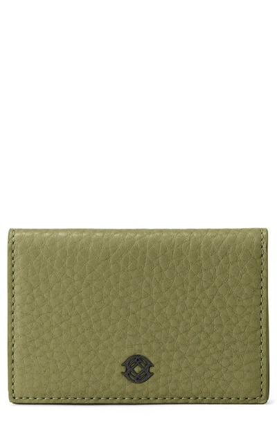 Dagne Dover Accordion Leather Card Case In Pickle