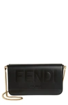 FENDI SMALL LEATHER WALLET ON A CHAIN,8BS032-AAYZ