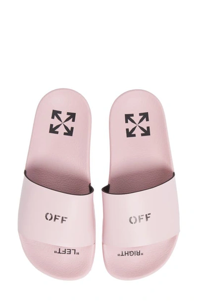 Off-white Logo Slide Sandal In Pink