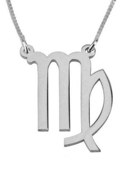 Melanie Marie Zodiac Pendant Necklace In Silver