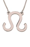 Melanie Marie Zodiac Pendant Necklace In Rose Gold Plated - Leo