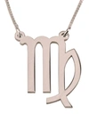 Melanie Marie Zodiac Pendant Necklace In Rose Gold Plated - Virgo