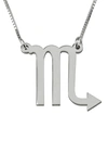 Melanie Marie Zodiac Pendant Necklace In Silver
