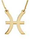 Melanie Marie Zodiac Pendant Necklace In Gold