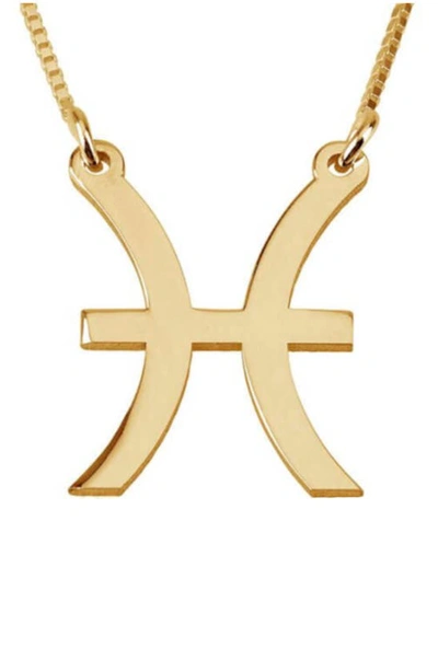 Melanie Marie Zodiac Pendant Necklace In Gold