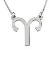 Melanie Marie Zodiac Pendant Necklace In Silver
