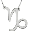 Melanie Marie Zodiac Pendant Necklace In Sterling Silver - Capricorn