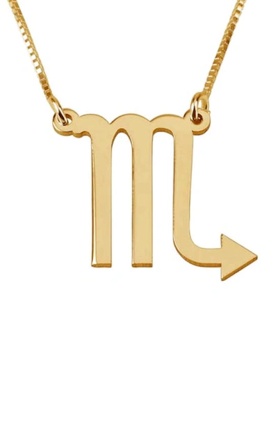 Melanie Marie Zodiac Pendant Necklace In Gold