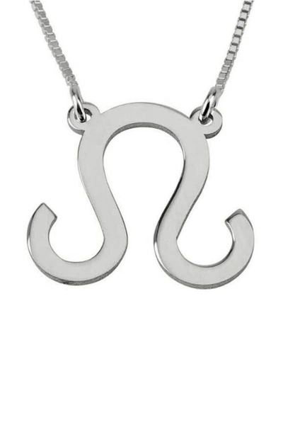 Melanie Marie Zodiac Pendant Necklace In Sterling Silver - Leo