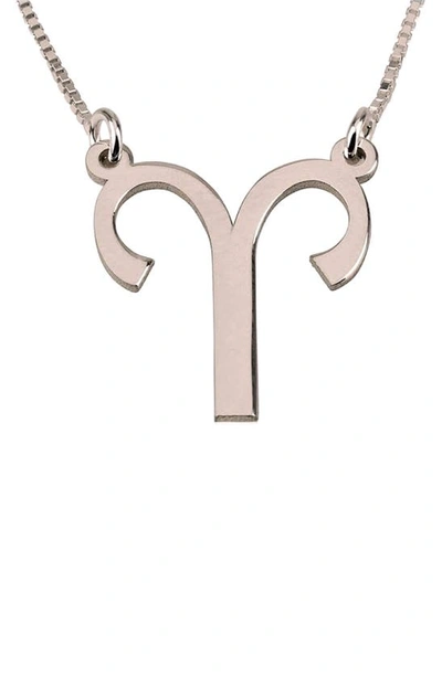 Melanie Marie Zodiac Pendant Necklace In Rose Gold Plated - Aries