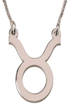 Melanie Marie Zodiac Pendant Necklace In Rose Gold Plated - Taurus