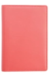 Royce Rfid Leather Passport Case In Red