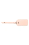 Royce Leather Luggage Tag In Light Pink