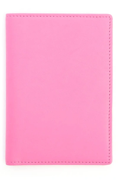 Royce Rfid Leather Passport Case In Bright Pink