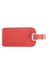 Royce Leather Luggage Tag In Red