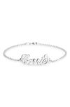 Melanie Marie Personalized Nameplate Bracelet In Sterling Silver