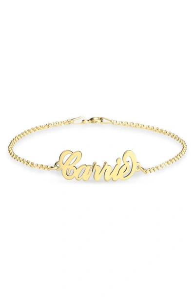 Melanie Marie Personalized Nameplate Bracelet In Gold Plated