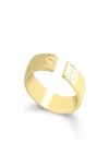 Melanie Marie Personalized Open Band Ring In Gold Plated