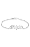 Melanie Marie Personalized Nameplate Pendant Bracelet In Sterling Silver