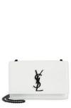 Saint Laurent Small Kate Leather Shoulder Bag In Bianco Ottico