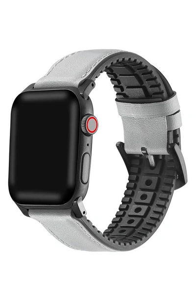 The Posh Tech Leather 23mm Apple Watch® Watchband In Grey