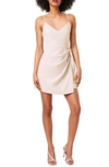 French Connection Whisper Faux Wrap Minidress In Summer White