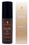 Unsun Face + Body Highlighter Broad Spectrum Spf 15 Sunscreen, 1 oz In Golden Angel