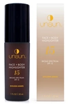 Unsun Face + Body Highlighter Broad Spectrum Spf 15 Sunscreen In Golden Angel