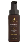 Unsun Face + Body Highlighter Broad Spectrum Spf 15 Sunscreen In Bronze Goddess