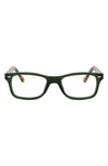 Ray Ban 50mm Square Optical Glasses In Opal Green