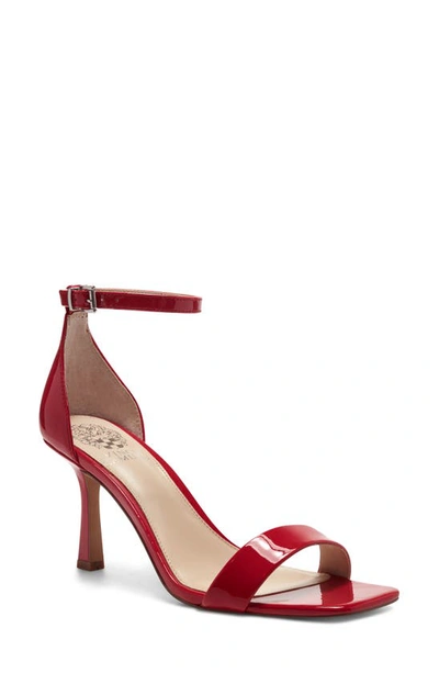 Vince Camuto Enella Ankle Strap Sandal In Razz Red Patent Leather