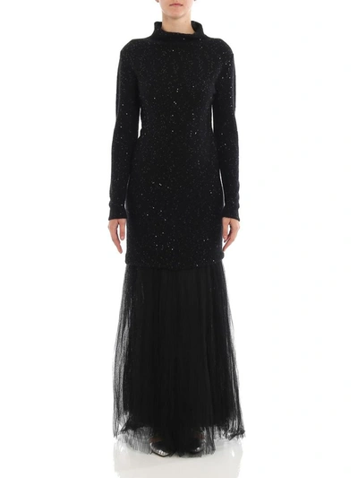 Fabiana Filippi Women's Abd129b954vr2 Black Wool Dress