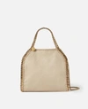 Stella Mccartney + Net Sustain The Falabella Mini Vegetarian Brushed-leather Tote In Butter Cream