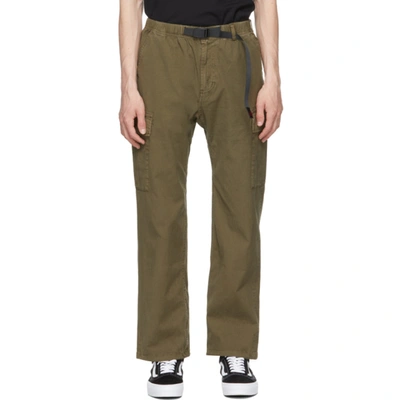Gramicci Green Ripstop Cargo Trousers In Brown