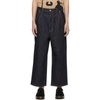 JUNYA WATANABE INDIGO PLEATED WIDE-LEG JEANS