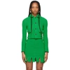 Bottega Veneta Cropped Open-knit Cotton-blend Jacket In Green