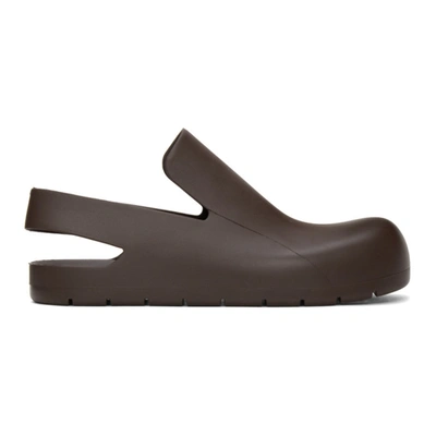 Bottega Veneta Puddle Biodegradable-rubber Slingback Sandals In Brown