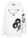 PRADA PRADA FLORAL PRINT OVERSIZED HOODIE