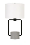 ADDISON AND LANE HOWLAND BLACKENED BRONZE AND CONCRETE TABLE LAMP,810325034242