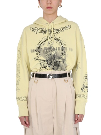 Givenchy Oversized Printed Hoodie In Yellow