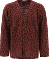 NEEDLES NEEDLES LEOPARD JACQUARD CARDIGAN