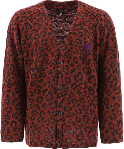 Needles Jacquard Cardigan In Red