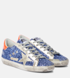 GOLDEN GOOSE SUPER-STAR EMBELLISHED LEATHER SNEAKERS,P00569011