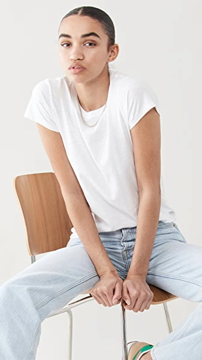 RAG & BONE THE TEE BRIGHT WHITE,RAGBO45647