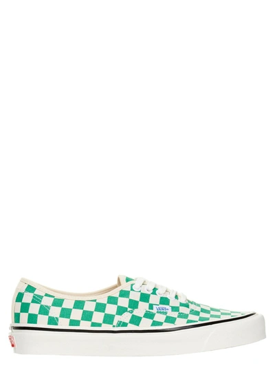 Vans Anaheim Factory Authentic 44 Dx Checkerboard Canvas Sneakers In Green