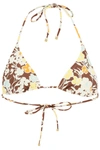 Tory Burch Floral Triangle Bikini Top In Reverie